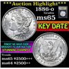 Image 1 : ***Auction Highlight*** 1886-o Morgan Dollar $1 Graded GEM Unc By USCG (fc)
