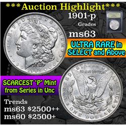***Auction Highlight*** 1901-p Morgan Dollar $1 Graded Select Unc By USCG (fc)