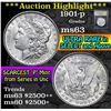 Image 1 : ***Auction Highlight*** 1901-p Morgan Dollar $1 Graded Select Unc By USCG (fc)