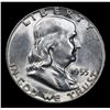 Image 2 : 1955-p Franklin Half Dollar 50c Grades Select Unc FBL