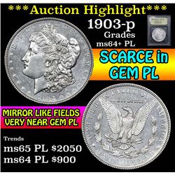 ***Auction Highlight*** 1903-p Morgan Dollar $1 Graded Choice Unc+ PL By USCG (fc)