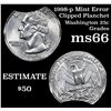 Image 1 : 1998-p Mint Error 'Clipped Planchet' Washington Quarter 25c Grades GEM+ Unc