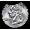 Image 2 : 1998-p Mint Error 'Clipped Planchet' Washington Quarter 25c Grades GEM+ Unc