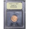 Image 2 : ***Auction Highlight*** 1907 Indian Cent 1c Graded GEM+ Unc RD by USCG (fc)