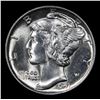 Image 2 : 1941-p Mercury Dime 10c Grades GEM Unc