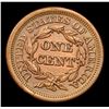 Image 3 : 1854 Braided Hair Large Cent 1c Grades Select Unc BN