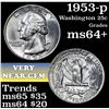 Image 1 : 1953-p Washington Quarter 25c Grades Choice+ Unc