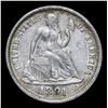 Image 2 : 1891-p Seated Liberty Dime 10c Grades Choice AU
