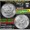 Image 1 : ***Auction Highlight*** 1901-p Morgan Dollar $1 Graded Select Unc By USCG (fc)