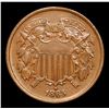 Image 2 : 1865 Two Cent Piece 2c Grades Choice Unc BN