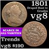 Image 1 : 1801 Draped Bust Large Cent 1c Grades vg, very good
