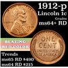 Image 1 : 1912-p Lincoln Cent 1c Grades Choice+ Unc RD