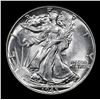 Image 2 : 1945-p Walking Liberty Half Dollar 50c Grades Choice Unc