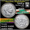 Image 1 : ***Auction Highlight*** 1908-p Barber Half Dollars 50c Graded Choice Unc By USCG (fc)