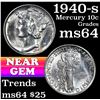 Image 1 : 1940-s Mercury Dime 10c Grades Choice Unc