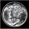 Image 2 : 1943-d Mercury Dime 10c Grades GEM+ FSB