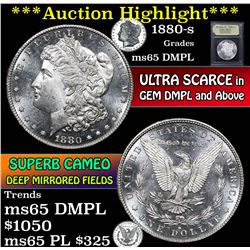 ***Auction Highlight*** 1880-s Morgan Dollar $1 Graded GEM Unc DMPL By USCG (fc)