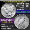 Image 1 : ***Auction Highlight*** 1927-d Peace Dollar $1 Graded Select+ Unc by USCG (fc)