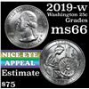 Image 1 : 2019-w Washington Quarter 25c Grades GEM+ Unc
