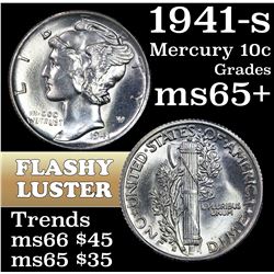 1941-s Mercury Dime 10c Grades GEM+ Unc