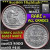 Image 1 : ***Auction Highlight*** 1838 Large Stars Seated Liberty Dime 10c Graded Select Unc By USCG (fc)