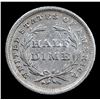 Image 3 : 1838 Large Stars Seated Liberty Half Dime 1/2 10c Grades Choice AU/BU Slider