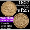 Image 1 : 1857 Flying Eagle Cent 1c Grades vf+