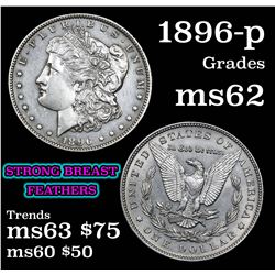 1896-p Morgan Dollar $1 Grades Select Unc