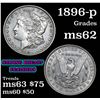 Image 1 : 1896-p Morgan Dollar $1 Grades Select Unc