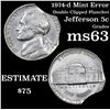 Image 1 : 1974-d Mint Error 'Double Clipped Planchet' Jefferson Nickel 5c Grades Select Unc