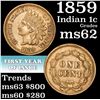 Image 1 : 1859 Indian Cent 1c Grades Select Unc