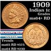 Image 1 : 1909 Indian Cent 1c Grades Choice+ Unc RD