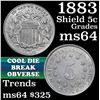 Image 1 : 1883 Shield Nickel 5c Grades Choice Unc