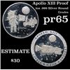 Image 1 : Apollo XIII proof 1 oz .999 silver round silver round GEM Proof