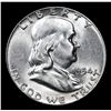 Image 2 : 1954-p Franklin Half Dollar 50c Grades Select+ Unc