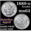 Image 1 : 1889-o Morgan Dollar $1 Grades Select Unc