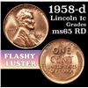 Image 1 : 1958-d Lincoln Cent 1c Grades GEM Unc RD