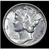 Image 2 : 1939-p Mercury Dime 10c Grades Select Unc