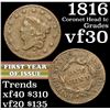Image 1 : 1816 Coronet Head Large Cent 1c Grades vf++