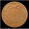 Image 2 : 1864 Two Cent Piece 2c Grades f, fine