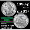 Image 1 : 1898-p Morgan Dollar $1 Grades GEM+ Unc