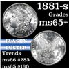 Image 1 : 1881-s Morgan Dollar $1 Grades GEM+ Unc