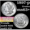Image 1 : 1897-p Morgan Dollar $1 Grades Select+ Unc
