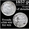 Image 1 : 1857-p Seated Liberty Half Dime 1/2 10c Grades vf details
