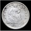 Image 2 : 1857-p Seated Liberty Half Dime 1/2 10c Grades vf details