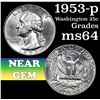 Image 1 : 1953-p Washington Quarter 25c Grades Choice Unc