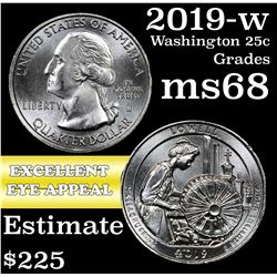 2019-w Washington Quarter 25c Grades GEM+++ Unc