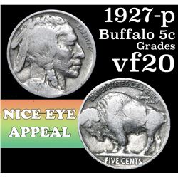 1927-p Buffalo Nickel 5c Grades vf, very fine