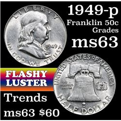 1949-p Franklin Half Dollar 50c Grades Select Unc