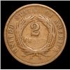 Image 3 : 1864 Two Cent Piece 2c Grades vg+